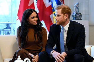 Britains Prince Harry and Meghan, Duchess of Sussex