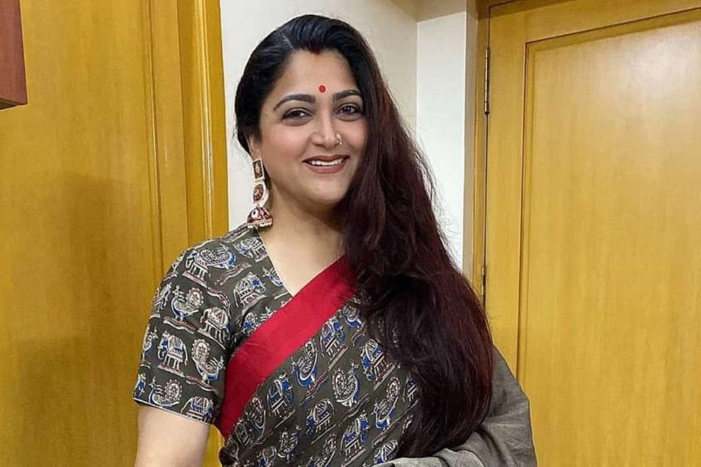 File photo : Actor-politician Khushbu Sundar  |