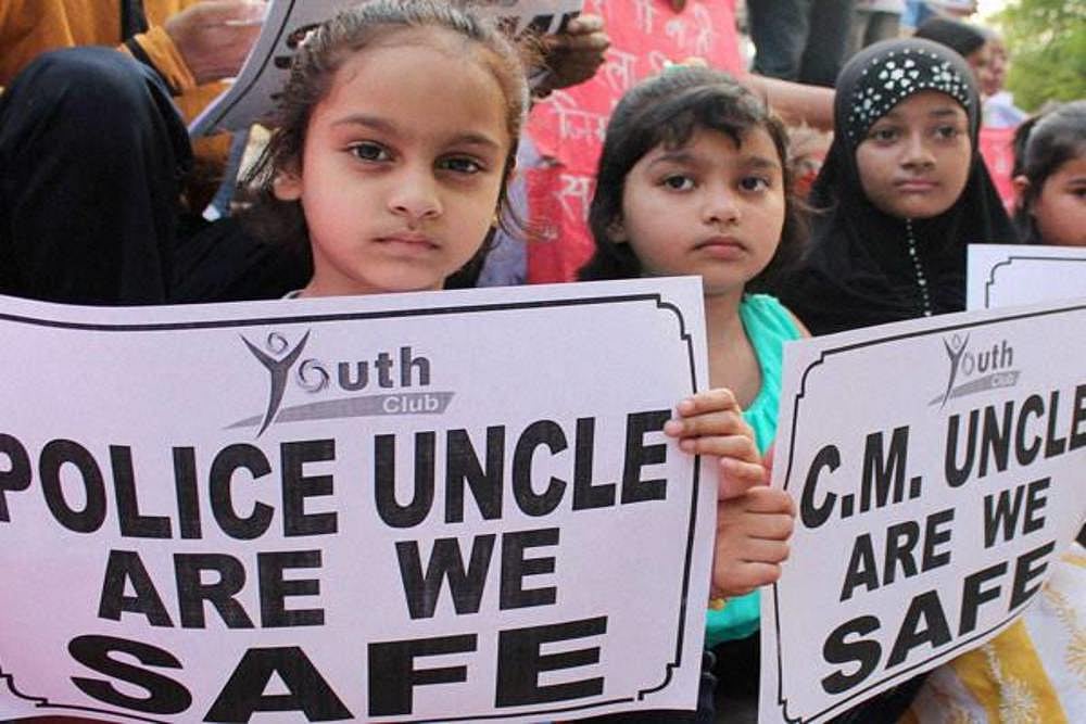 Young girls seek justice for the Hoshiarur rape victim