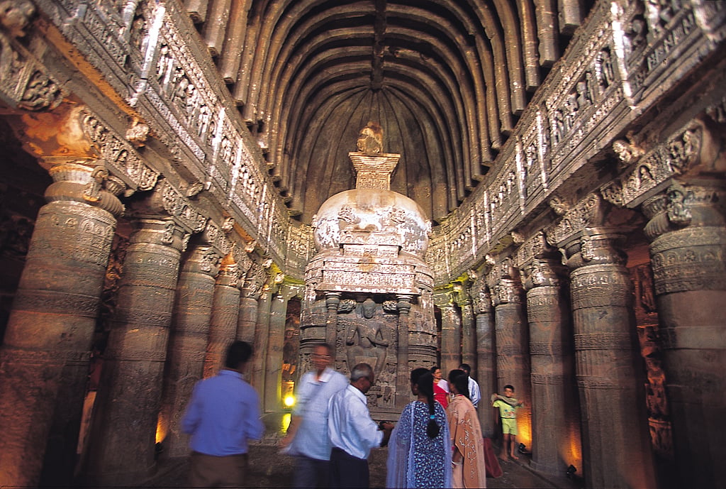 Ajanta Ellora caves in Maharashtra.