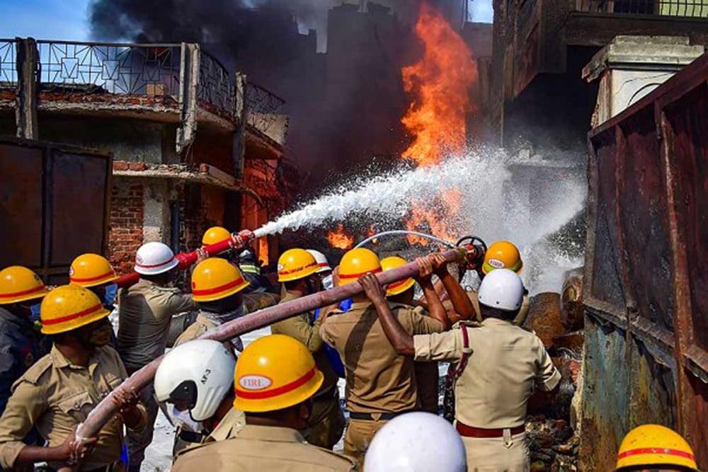 fire at chemical factory (representational image)