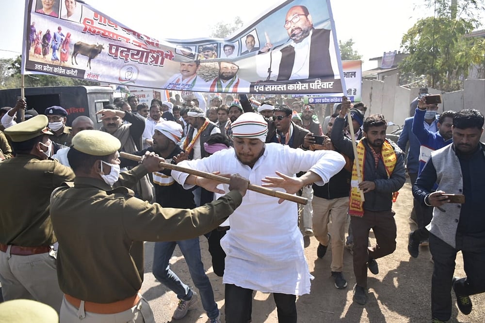Gai Bachao, Kisan Bachao March: UP Cong Chief, Over 50 Party Workers Arrested