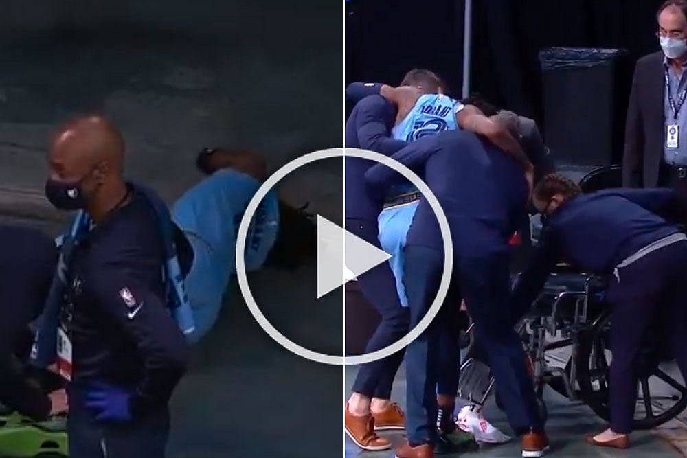 NBA: Memphis Grizzlies Guard Ja Morant Writhes In Pain Before Leaving In Wheelchair - VIDEO