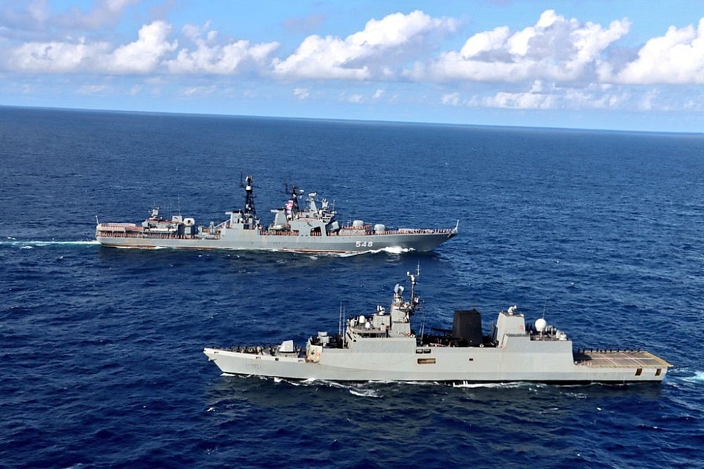 India Kickstarts Naval Drill With Russia In Indian Ocean On Navy Day