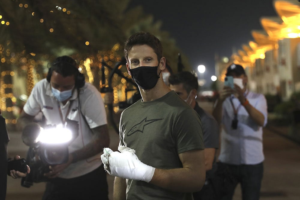 Romain Grosjean Returns To Bahrain Track After Horror Crash As Charles Leclerc Feared He Had Died