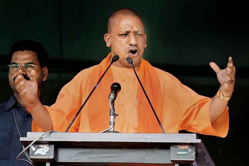Yogi Adityanath addressing election rallies