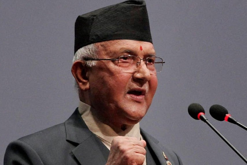 File Photo : Nepal's Ex PM K P Oli