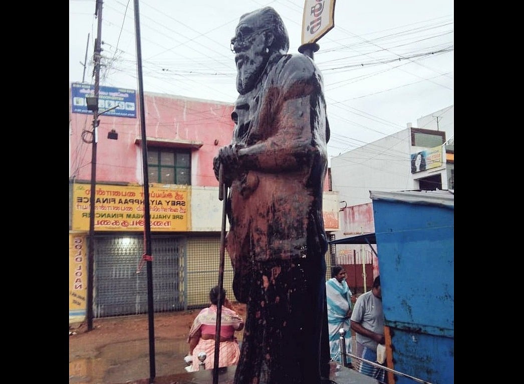 Periyar's Statue Smeared With Saffron Paint In Coimbatore, Protests Erupt