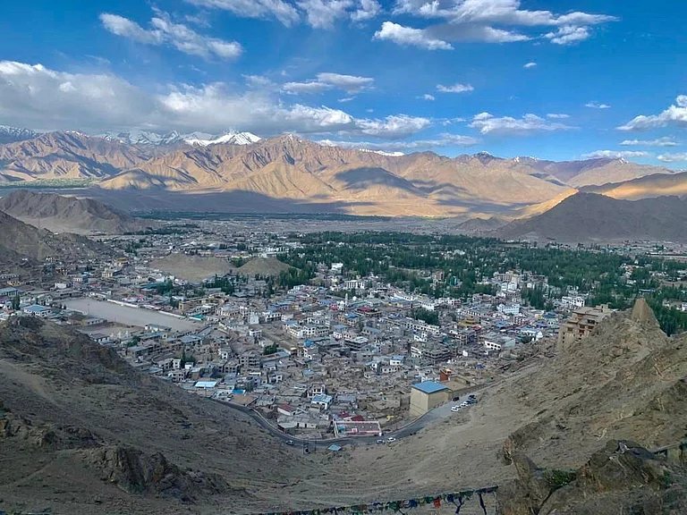 The Chadar Trek, which draws adventure enthusiasts from across India and abroad, traditionally takes place during peak winter when the Zanskar River freezes into a thick sheet of ice, forming a natural pathway through the dramatic gorge. - File photo