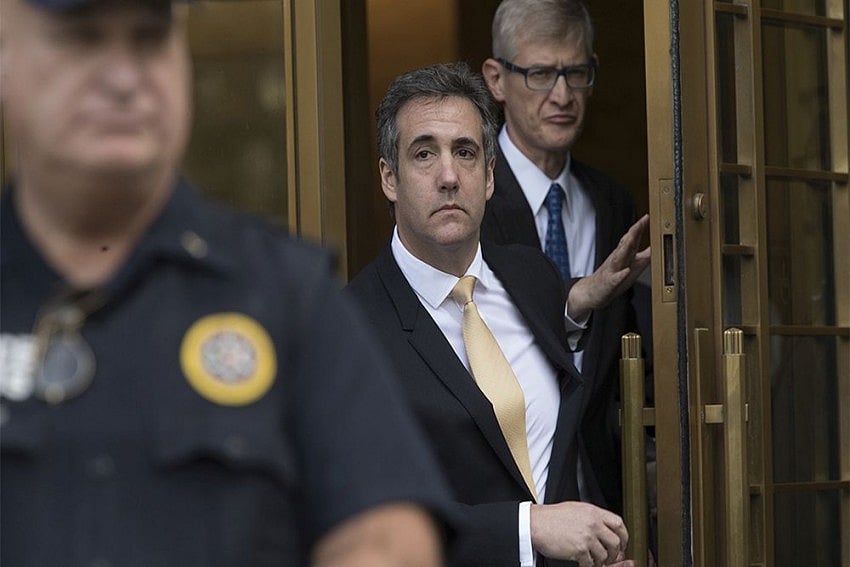 Michael Cohen leaving federal court