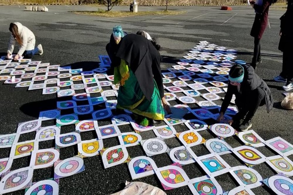 Biden-Harris Inauguration Ceremony Kickoffs With Auspicious Kolam Drawings