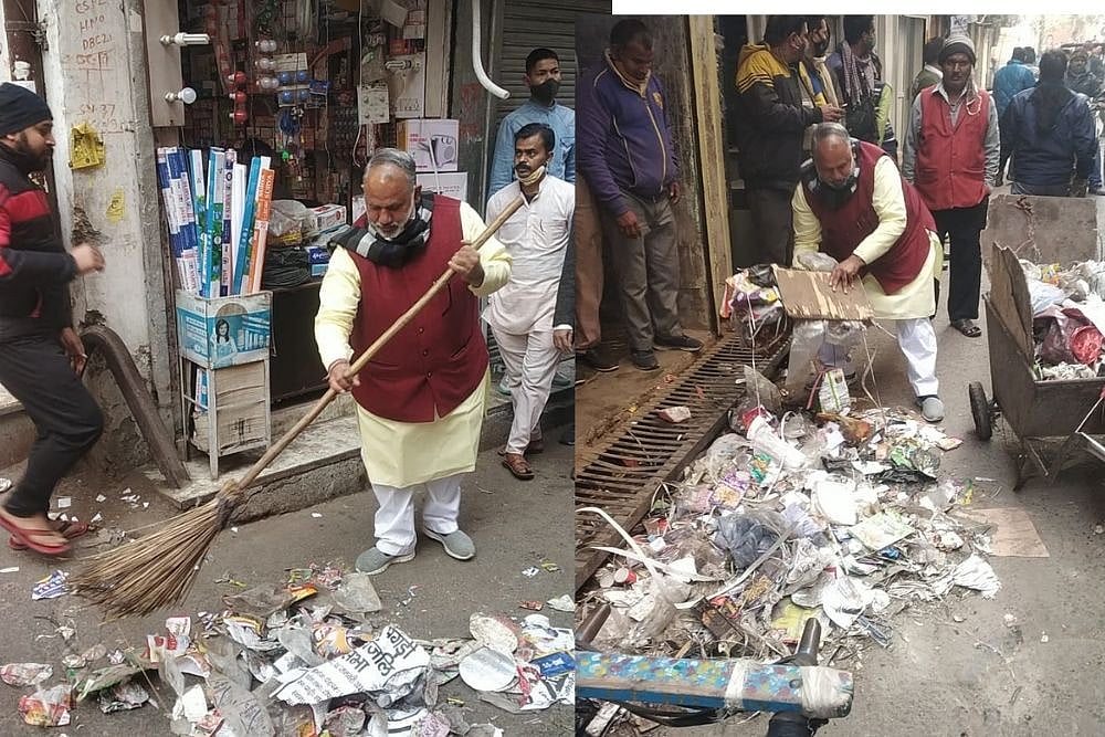 Watch: North Delhi Mayor Picks Up Trash, Urges Sanitation Employees To End Strike