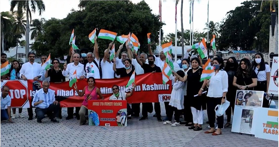 Indian Americans Protest Against Islamic Terrorism In Kashmir
