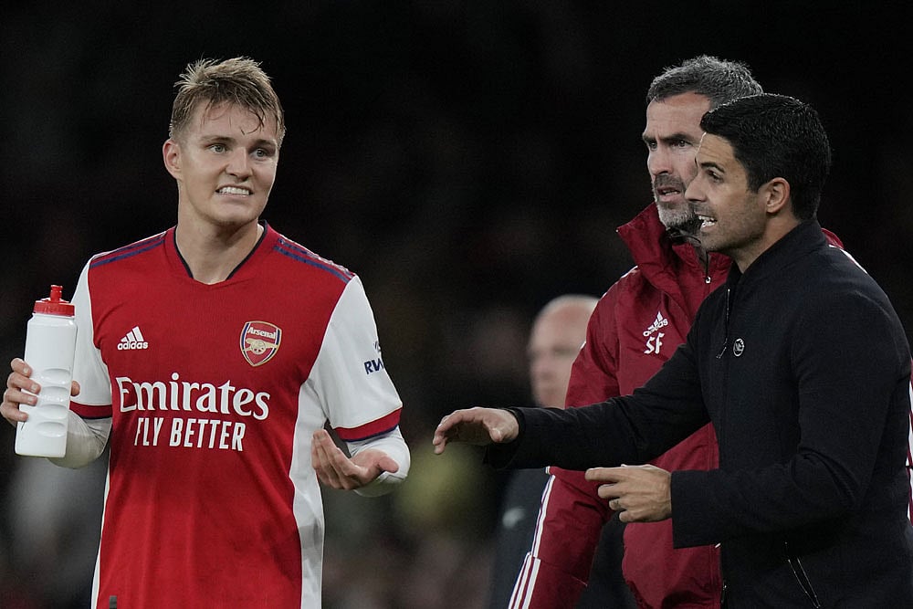 Arsenal's Martin Odegaard scored a brace against Wolves.