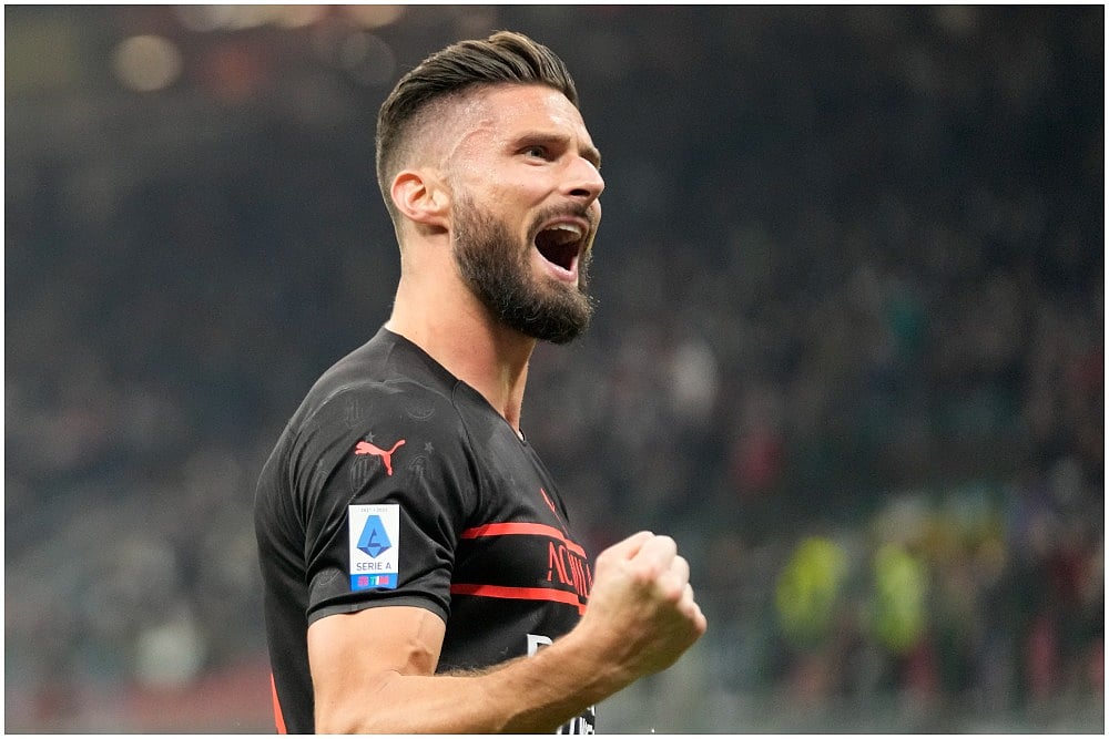 Serie A: Olivier Giroud Takes AC Milan On Top Of League Table