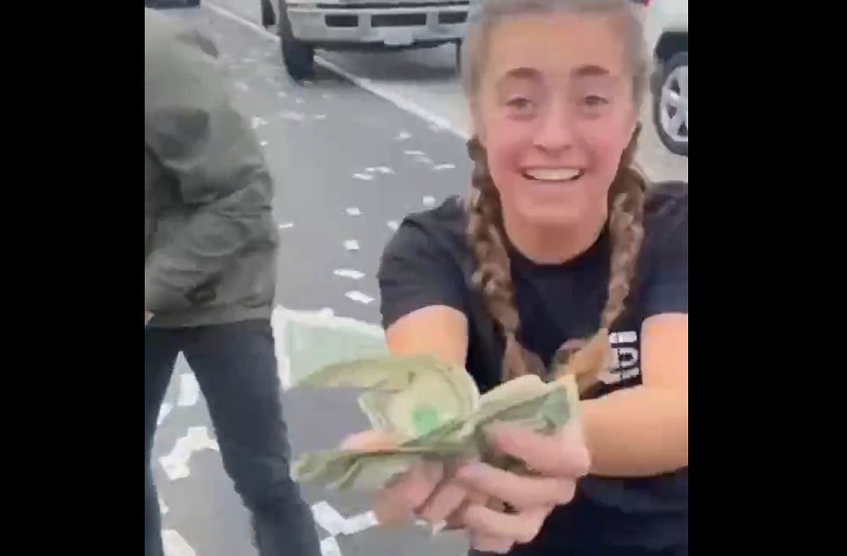 Watch: Cash Rains On California Freeway As Gate Of Armoured Truck Pops Open