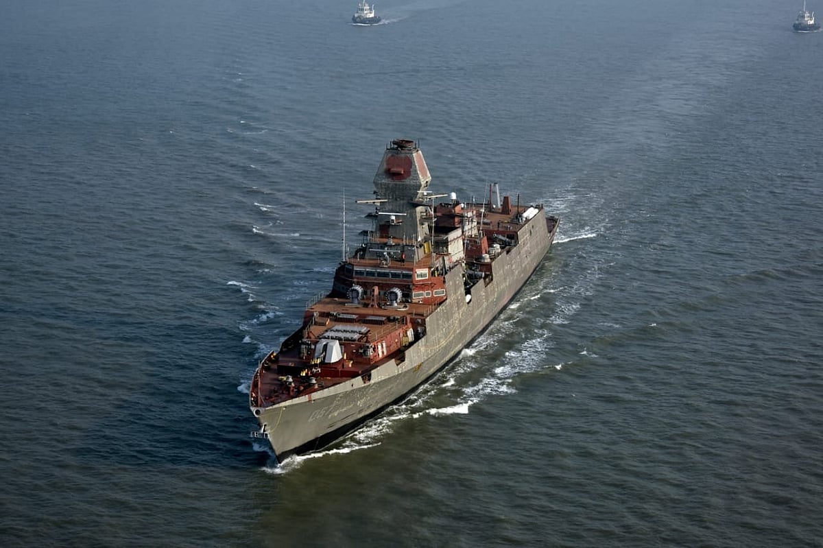 Indian Navy's 'Mormugao' Sails For Maiden Sea Trials On Goa Liberation Day