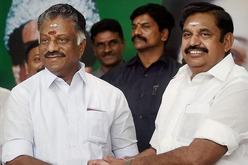 AIADMK leaders O Panneerselvam and K Palaniswami 