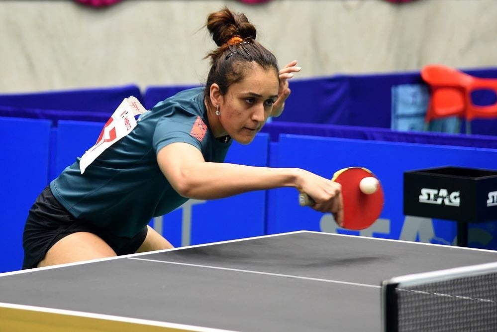 Manika Batra in table tennis action. - File