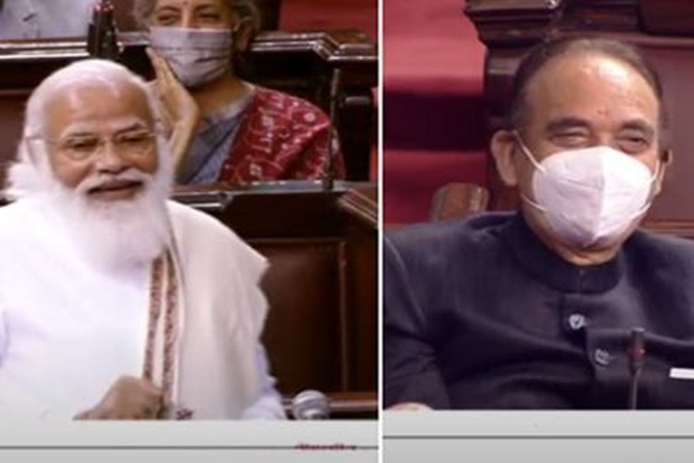 PM Modi Tears Up In His Farewell Address To Old Friend Ghulam Nabi Azad