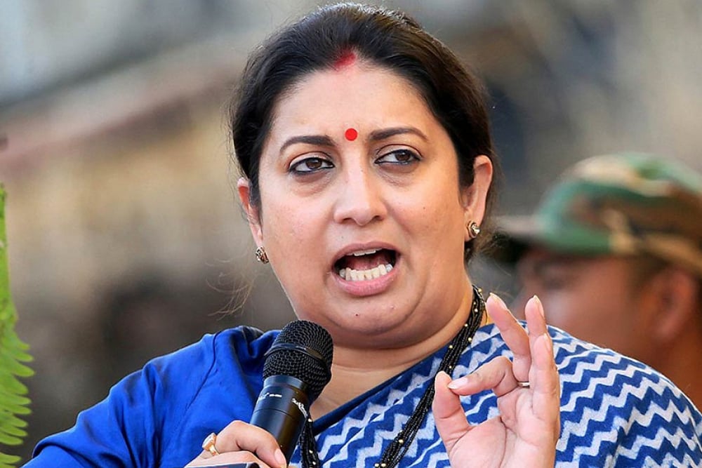 Unable To Connect Internet In UP’s Amethi, Smriti Irani Blames ‘Gandhi Family’ Of No Development