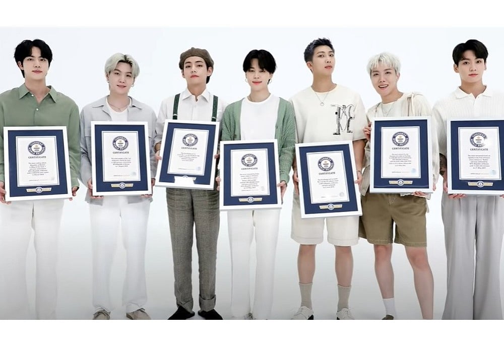 Kpop Band BTS Inducted In The 2022 Guinness World Records Hall Of Fame