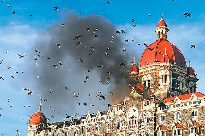 The Iconic Taj Mahal Hotel In Mumbai During The 2008 Attacks