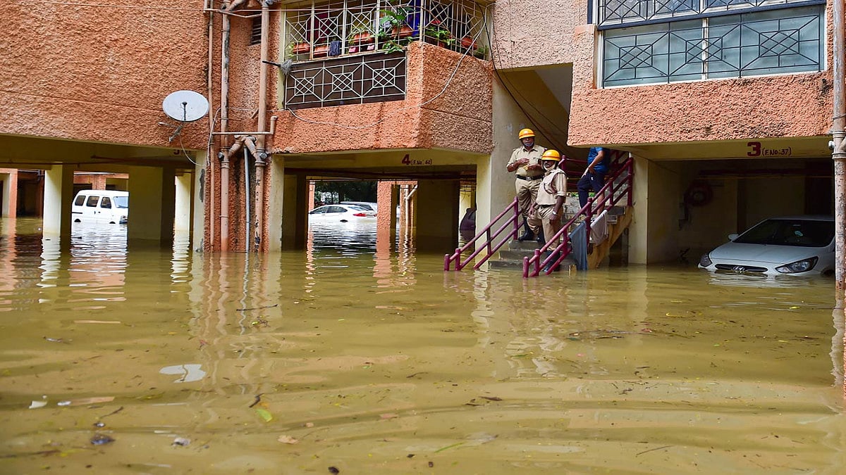 Bengaluru Rains: Residents rescued on boats after overflowing lake causes floods.