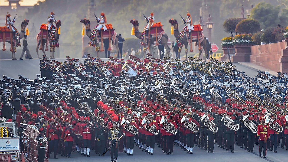 Full Dress Rehearsal For Beating Retreat At Vijay Chowk