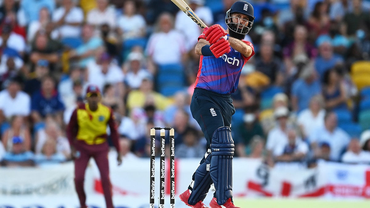 England captain Moeen Ali clobbered seven sixes en route to his 28-ball 63 against West Indies. 