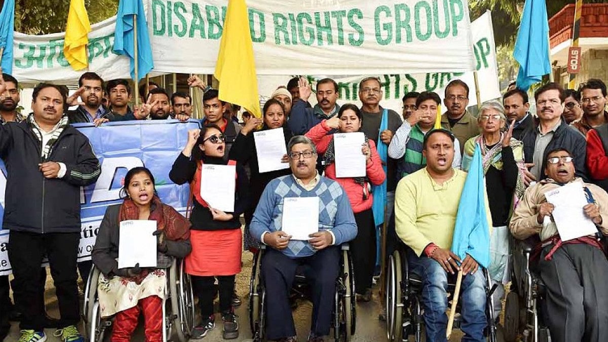 Disability rights activists protesting | Image for representation | Credit: PTI