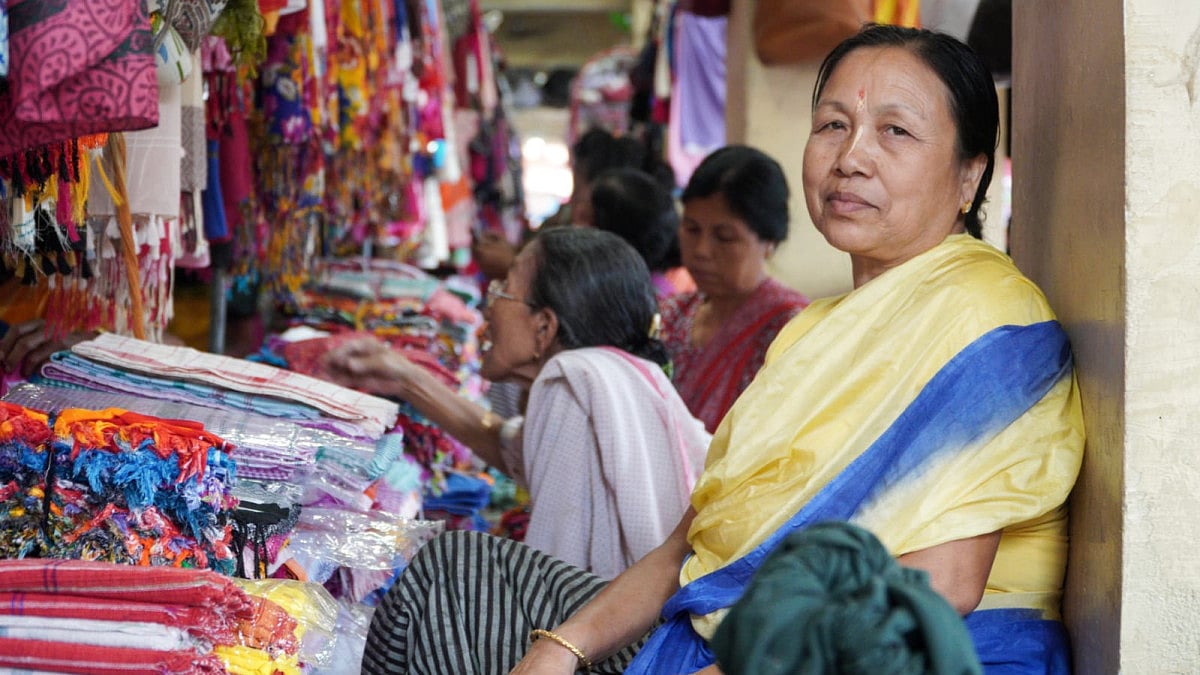 Women vendors of Manipur in Ima Keithel, Imphal