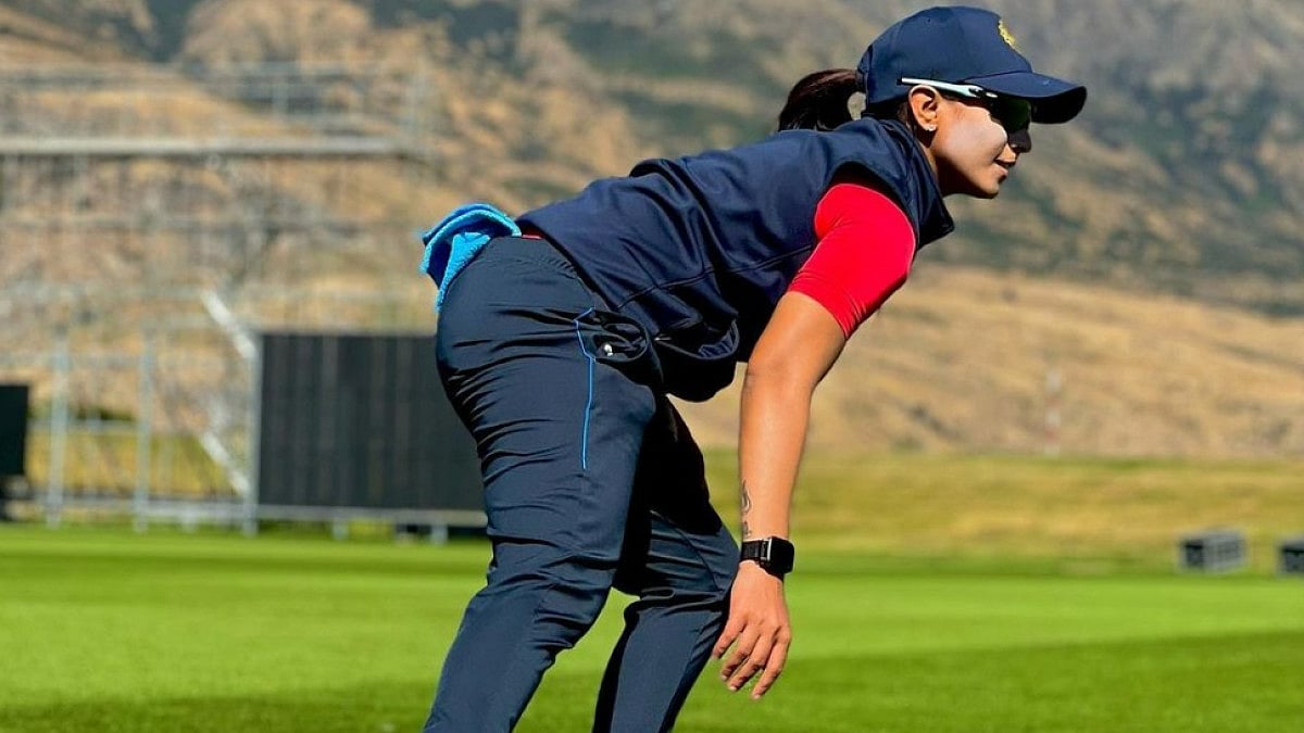 India's Taniya Bhatia trains ahead of the first T20I against New Zealand. 