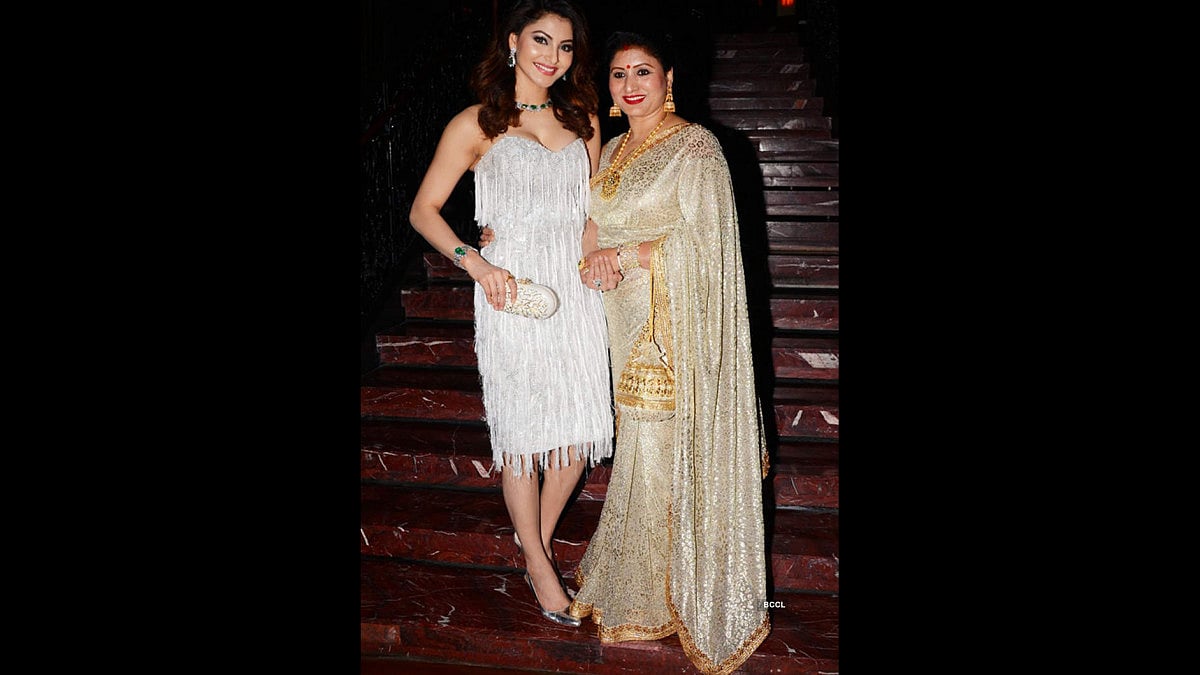 Actress Urvashi Rautela with mother Meera Rautela