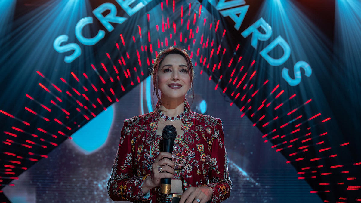 Madhuri Dixit in a still from her new Netflix web series 'The Fame Game'