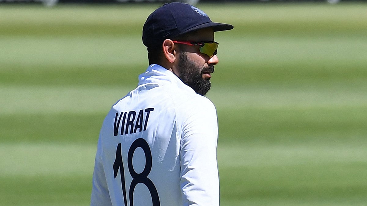 File : File photo of Virat Kohli playing for India in Test cricket