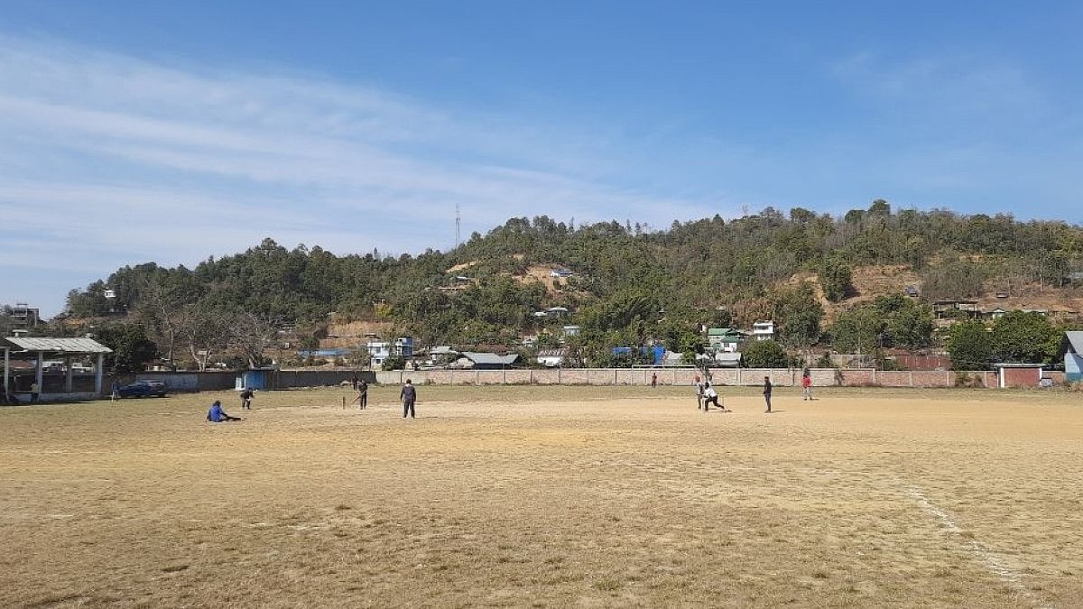 At Chandel, a regular Sunday evening, when Manipuri versus 'outsider' cricket matches take place.