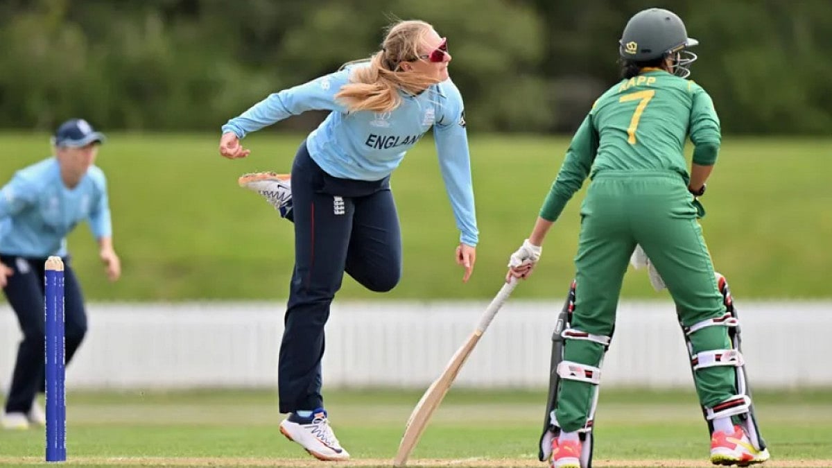 Action during England versus Pakistan game in ICC Women's World Cup 2022 warm-up tie.    
