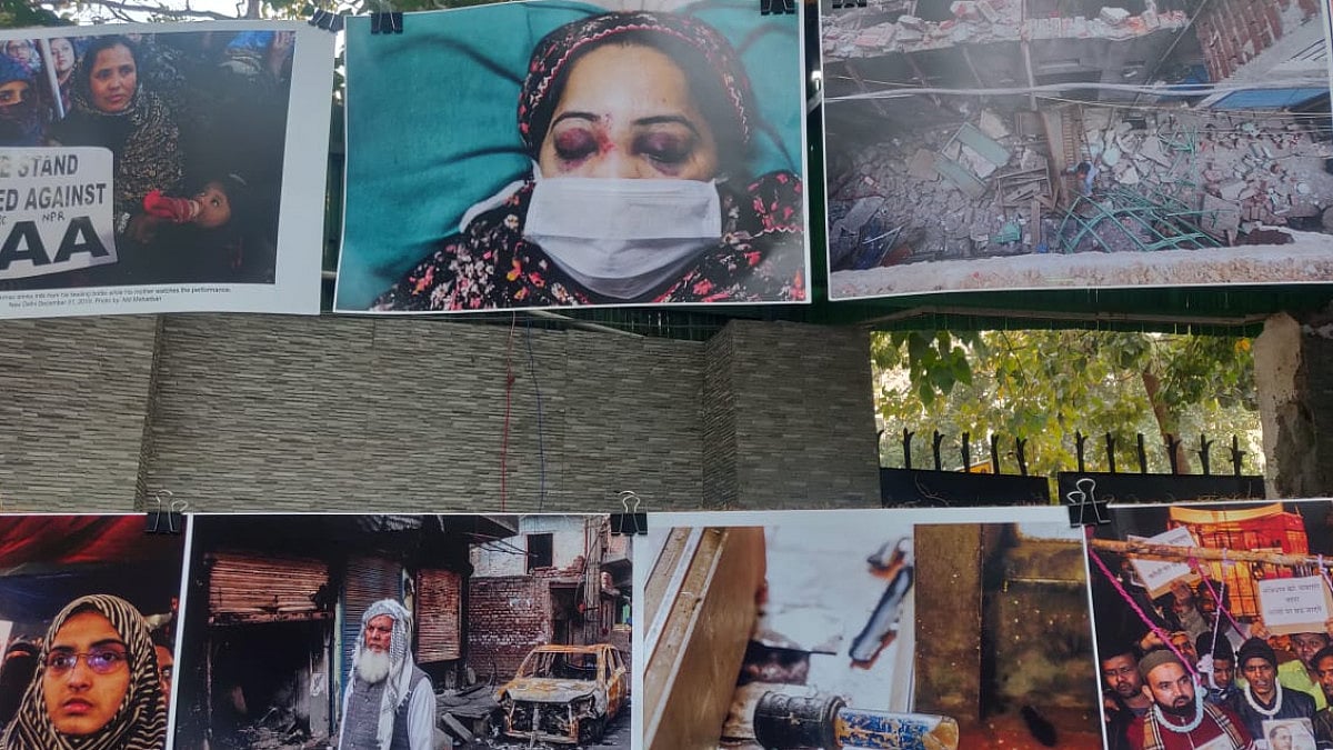 Images of violence at Press Club of India, Delhi 