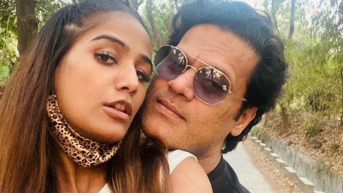 Actress Poonam Pandey with Sam Bombay