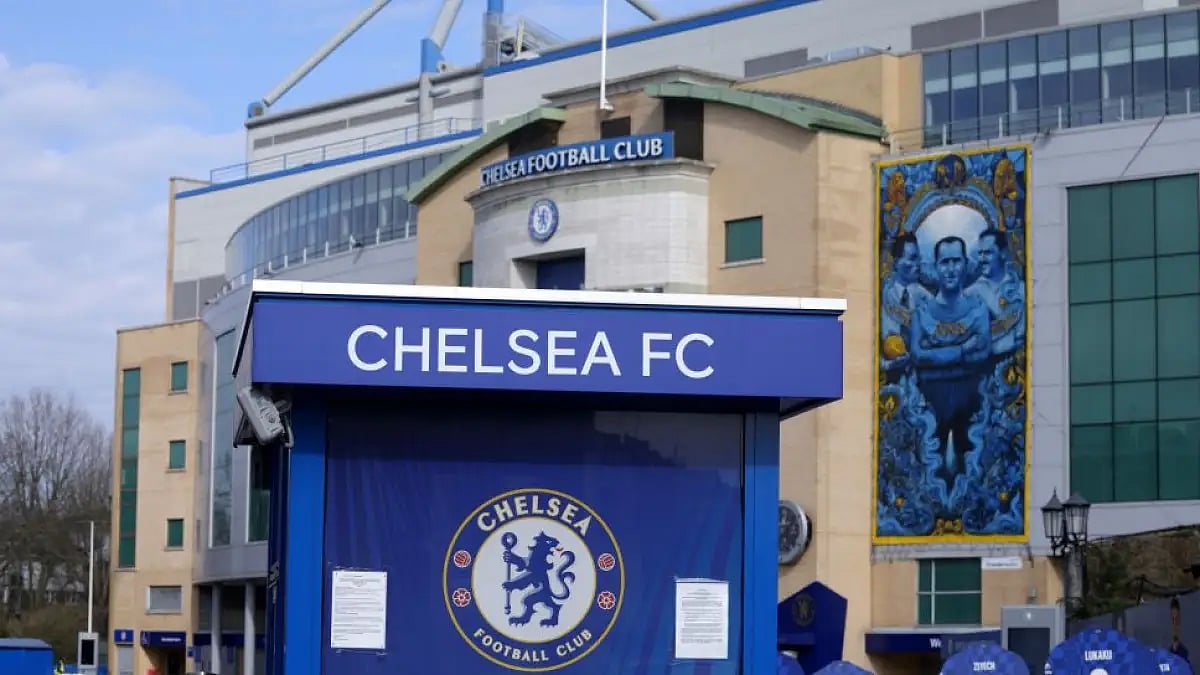 A view of Chelsea football club's Stamford Bridge stadium in London.