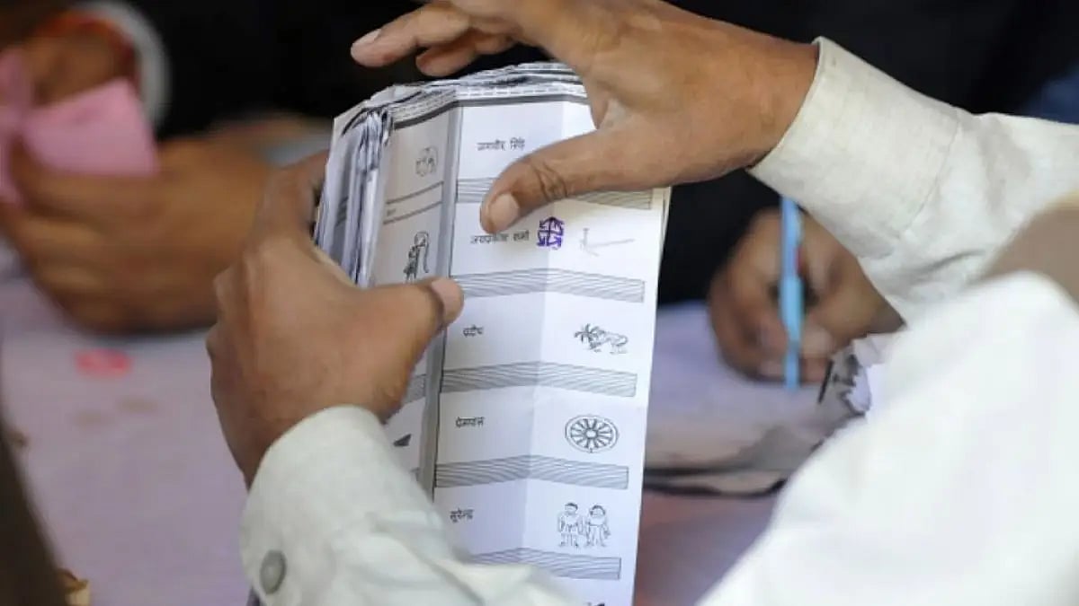 Representational image of counting of votes. 