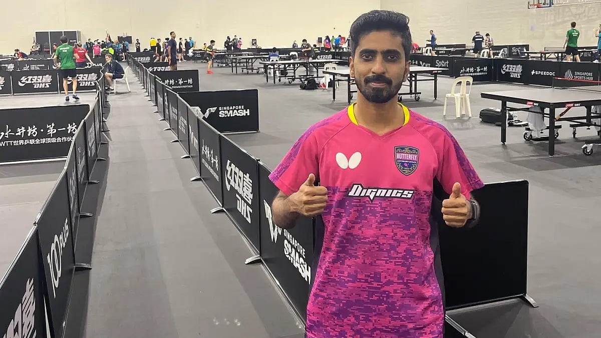 G Sathiyan overcame Peng Yew En Koen scare in Singapore Smash 2022 on Saturday.
