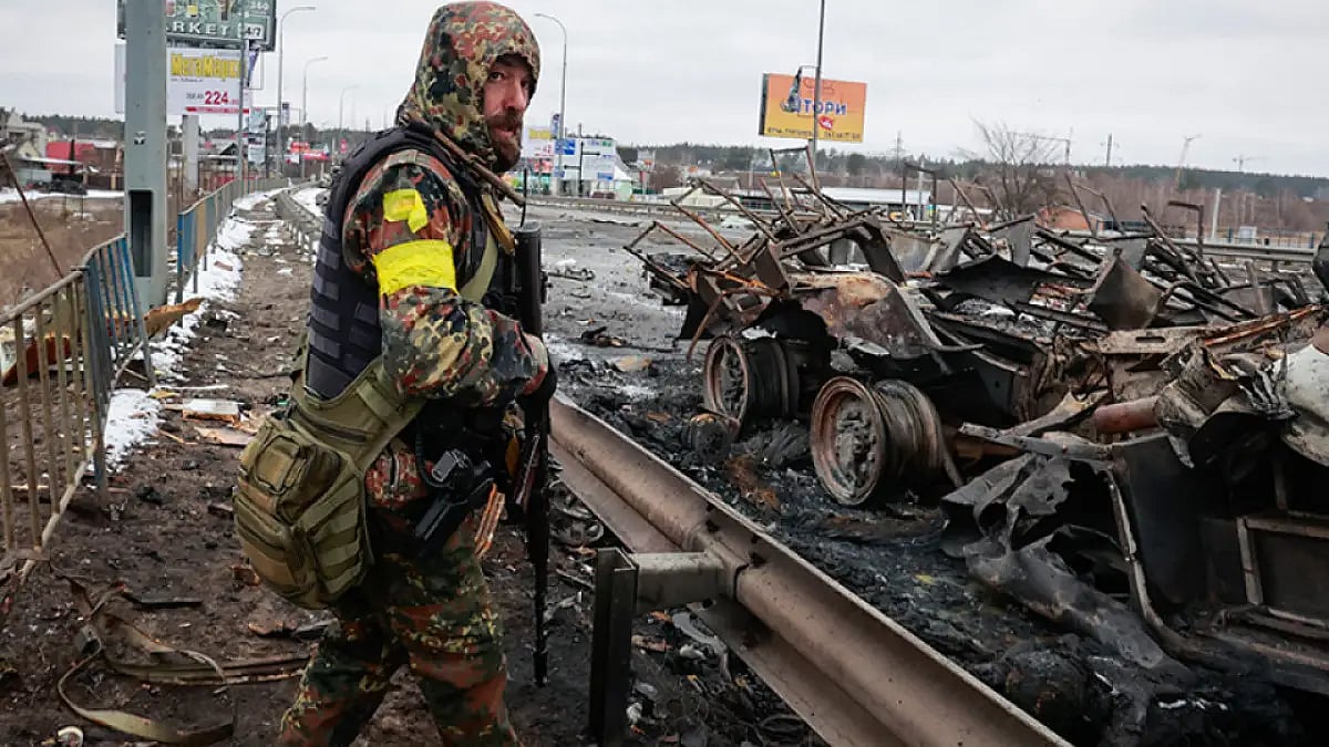 War ravaged Ukraine after Russian invasion