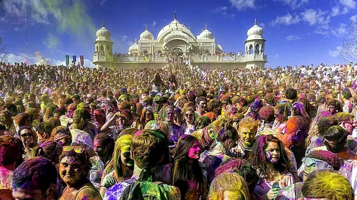 Representative image of Holi celebrations in USA