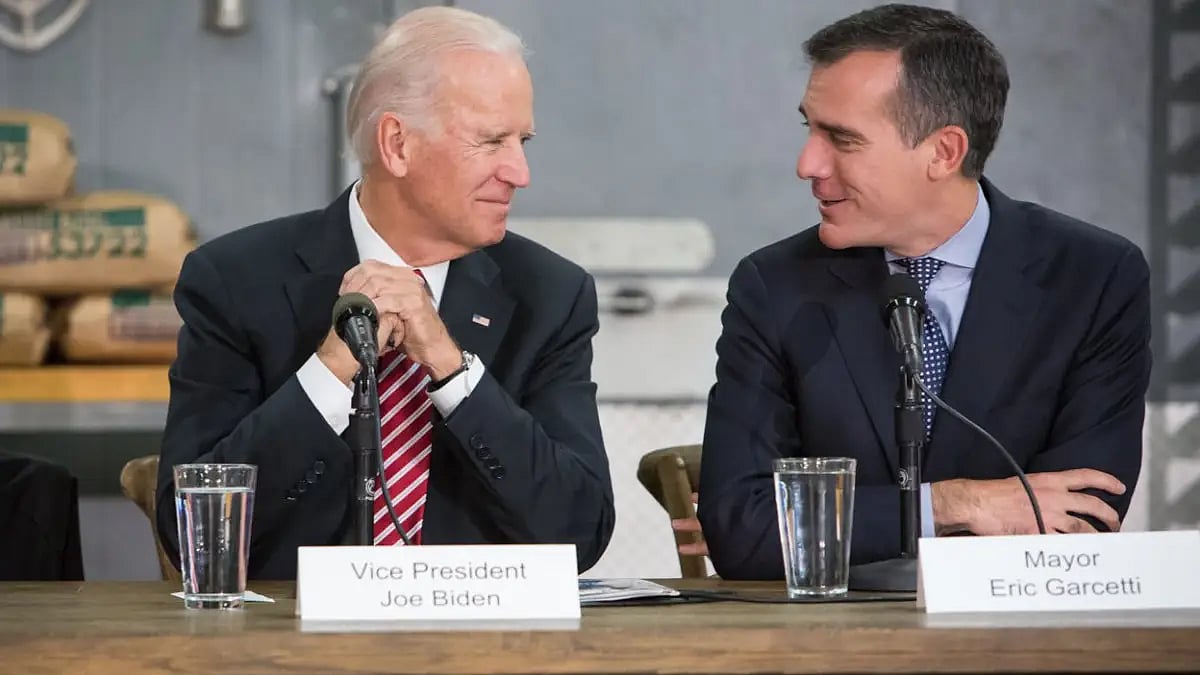 Joe Biden and Eric Garcetti