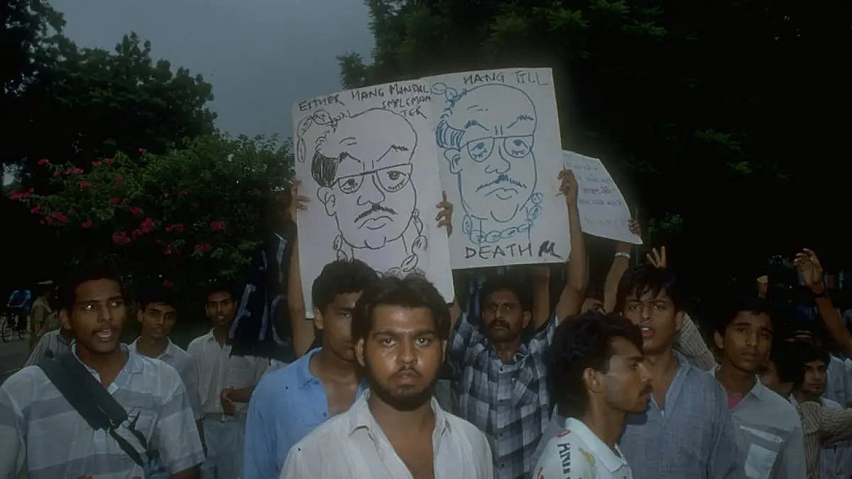 Protests against reservation