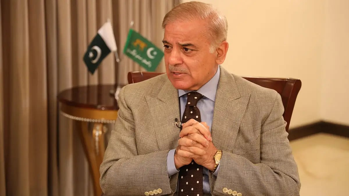 Photograph of Shehbaz Sharif from the interview