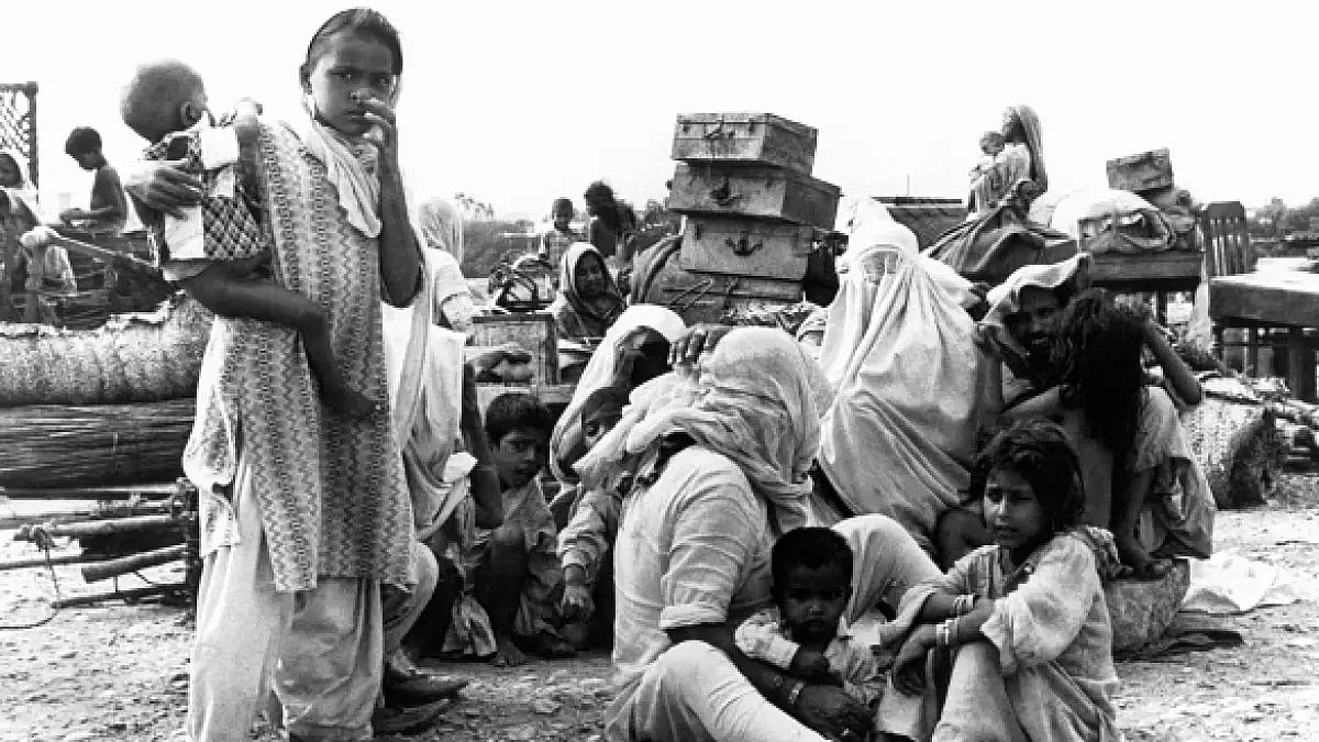 A refugee camp after the Partition of India in 1947
