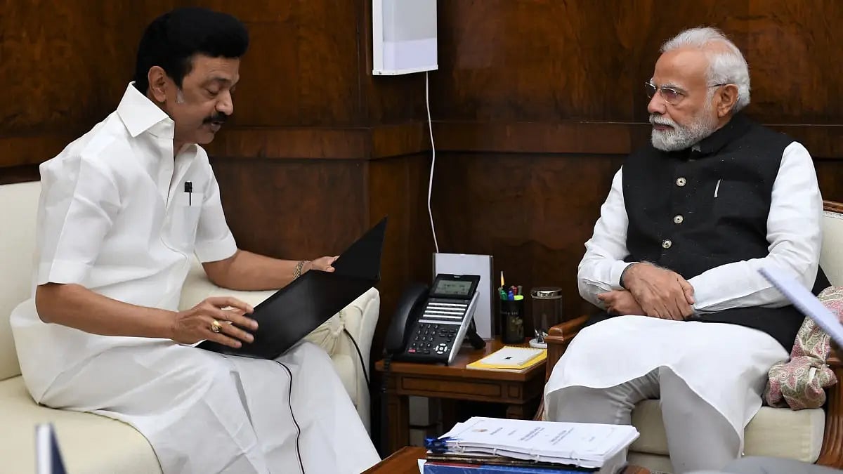 MK Stalin in Delhi.